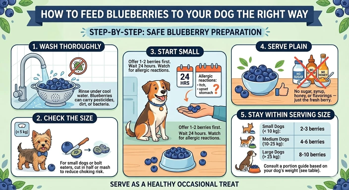 Guide for feeding blueberries to dogs