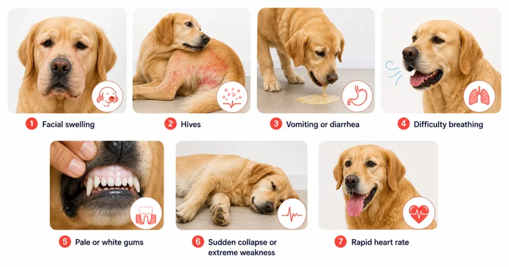 Infographic showing severe rabies shot reactions
